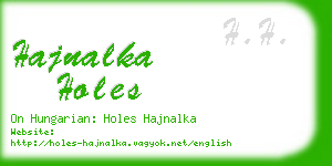 hajnalka holes business card